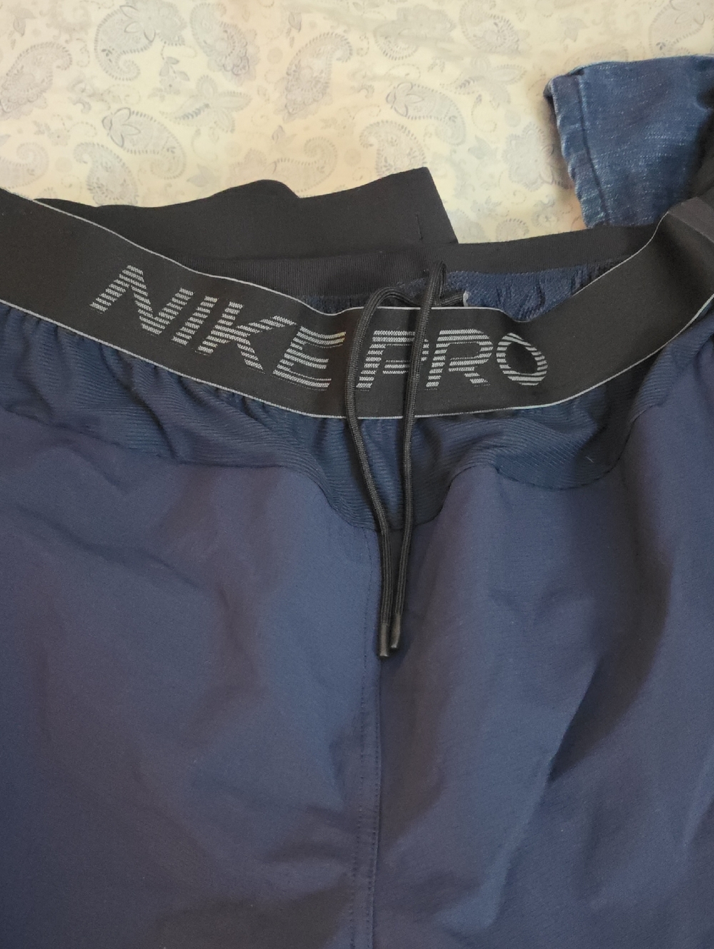 Nike Pro Dark Navy Drawstring Athletic Shorts